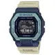 【CASIO 卡西歐】G-SHOCK G-LIDE系列經典設計衝浪者潮汐電子錶_白X藍_GBX-100TT-2_46mm