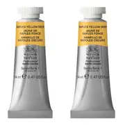 2x Winsor & Newton 14ml Professional Watercolour Paint Naples Yellow Deep S1