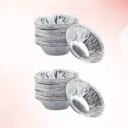 200Pcs Tart Pans Metal Muffin Cups Disposable Tart Tins Egg Tart Shell