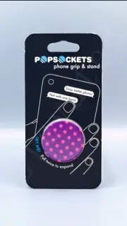 Authentic PopSockets Popgrip Phone Holder “Polka Time Purple”