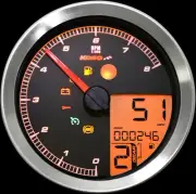 Koso Chrome Electronic Speedometer Tachometer for Dyna Super Glide Custom 12-14