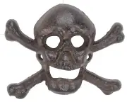 CAST IRON WALL MOUNTED SKULL & CROSSBONES BOTTLE OPENER KITCHEN PUB BAR BEER