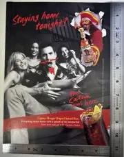 2003 Captain Morgan Spiced Rum Ad Staying Home Tonight? Pirate Alcohol Drink