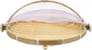 Hand Woven Small Round Mesh Kitchen Storage Dustproof and Safe Serving Tray