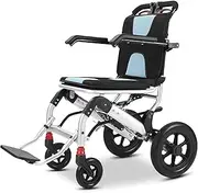Ultralight wheelchair Lightweight folding travel wheelchair, transport wheelchairs Lightweight wheelchairs 150 kg load capacity, for the home and on the road