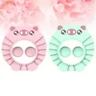 2 Pcs Children's Shower Cap Baby Toddler Shampoo Shield Infant Bathing