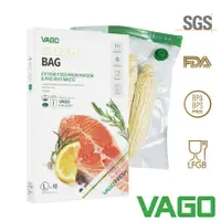 在飛比找誠品線上優惠-VAGO FRESH食物真空保鮮袋/ 大/ 10入