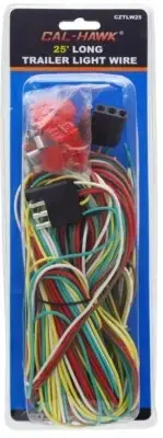 25' 4 Way Trailer Wiring Connection Kit Flat Wire Extension Harness Boat Car RV