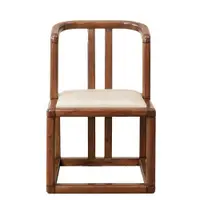 在飛比找ETMall東森購物網優惠-新中式實木座椅吧臺椅北歐椅餐椅茶座金秋檀木辦公休閑椅護手布凳