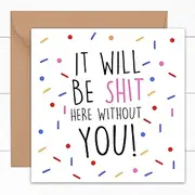 Funny Rude Leaving Card | Cards for New Job | Sweary Farewell Coworker Colleague | Good Luck Congratulations | Leaving Job Gifts & Presents | 15cm