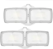 2 Pack Led Flood Light 3000Lm Bright Dusk To Dawn Adjustable Outdoor Fixture