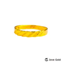 在飛比找Yahoo奇摩購物中心優惠-JoveGold漾金飾 刻劃記憶黃金女戒指