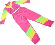 COLLBATH Disco Tracksuit Set Women's Retro Windbreaker Jacket and Sweatpants Costume Accessories for Festival and Carnival Events