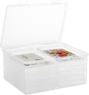 Photo Storage Box 5 Inch, 12 Inner Extra Large Photo Boxes, Plastic Trading and