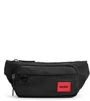 [HUGO] Mens Ethon 2.0N Bumbag N Recycled-material belt bag with red logo label Size