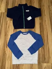 Carter’s Jumping Beans NEW Boys Sweatshirt Sz 7 Lot Crewneck Full Zip