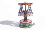 Animal Carousel. Tin Toy / Retro / Clockwork Fairground Toy