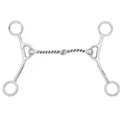 JK BAR H EQUINE Western Gag Bit with Twisted Single-Jointed Mouthpiece Ideal