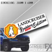 Landcruiser Bundaberg Rum Sticker Decal 4x4 4WD Camping Caravan Trade Aussie