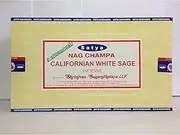 SATYA Nag Champa Californian White Sage Agarbatti | Handrolled Masala Incense Sticks | 12 Packs of 15 Grams Each in a Box | Export Quality Product
