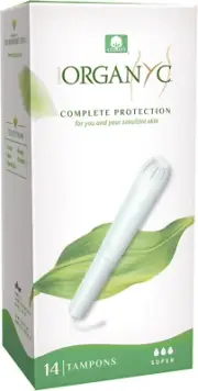 100% Certified Organic Cotton Tampons - Cardboard Applicator, Free from Chlorine