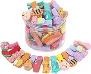 [Shining Diva Fashion] 26 Pcs Colorful Hair Accessories Hair Clips for Girls Kids Baby Girl Toddlers Women Hairband Hair Band Ties (14836hb), Onesize, Resin, No Gemstone