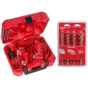 BIG HAWG Carbide Hole Saw Kit SPEED FEED Auger Wood Drilling Bit Set 14-Piece