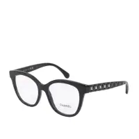 在飛比找momo購物網優惠-【CHANEL 香奈兒】CC Logo 菱格紋設計蝴蝶型眼鏡