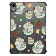 iPad mini (6th gen) iPad Impact Case Cute Sloth in Mint Macaron with Chocolate - Kawaii Animal with Sweet Food