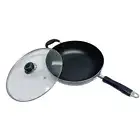 12" Nonstick Wok Pan with Lid, Dishwasher and Oven Safe Skillet, Non Stick Pan