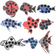 iplusmile 1 Set LCD Thermometer Digital Fish Tank Temperature Gauge Fish Tank Temperature Sticker Colored Stickers Strips Stick on Electric Decorate Liquid Crystal