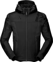 Spidi Hoodie Warrior, textile jacket , color: Black , size: 3XL