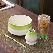 AGDSCVNG Matcha Whisk Set,5PCS Exquisite Matcha Tea Set,Elegant Matcha Kit Includes Ceramic Matcha Bowl with Spout and Matcha Whisk Holder,Bamboo Matcha Whisk and Scoop for Enjoy Tea Culture Lovers