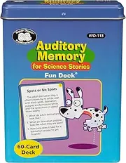 Super Duper Publications Auditory Memory for Science Stories Fun Deck Flash Cards Educational Learning Resource for Children