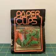 Vintage Paper Clips in 9 Assorted Colors, Original Unopened Package New