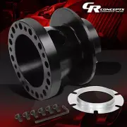 BLACK STEERING WHEEL 6-BOLT PATTEN HUB ADAPTER BOOS KIT FOR DODGE GM CHEVY GMC