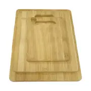 3pcs Bamboo Cutting Chopping Board Set Natural Kitchen Serving