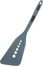 Zerodeko Flexible Heat Resistant Silicone Kitchen Spatula Non Stick Cooking Turner for Frying Fish Pancakes Comfortable Grip Space Saving Design for Everyday Cooking with Black Dots