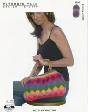 Plymouth Yarn KNITTING PATTERN P557 Felted Entrelac Bag