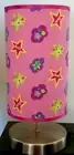 Barbie Bedside touch Lamp Base and fabric shade with bulb