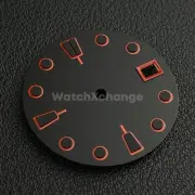 28.5mm Black & Red Watch Dial Face for SEIKO NH35 Movement