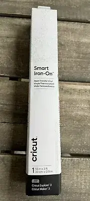 New Unopened Cricut Smart Iron-On Heat Transfer Vinyl White Glitter 13” x 3’