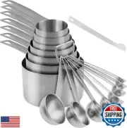 Measuring Cups and Spoons Set, Stainless Steel Measuring Cups, 18/8(304) Mate