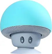 MINGZHIJIE Cartoon Version of The Portable Small Head Wireless Bluetooth Speaker with Silicone Suction Cup Speaker, with a Loud Sound and Great Tone (Light Blue)
