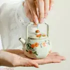 Tea Kettle Hand Painted Persimmon Kettle Small Brewing Pot Teapot Chinese Set