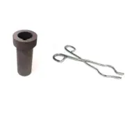 Graphite Crucible & 8" Metal Crucible Tongs Casting Tools Kit