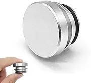 PHIOMUUE Car Cigarette Lighter Socket Cover,Car Cigarette Lighter Plug Dustproof Cap,Aluminum Car Lighter Cover Waterproof Interior Accessories for Most Vehicles Boats(Silver)