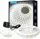 White LED Strip Light, 20 Ft Dimmable Bright Rope Light, 6500K 24V Light Strips,