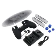 Handle Silicone Rocker Cover Vertical Stand Game Console Kit with Headphones for PS4 Slim Pro Series