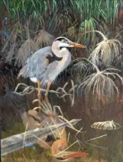 Heron Bird Accent & Decor Tile Robert Binks Wildlife Art REB037AT